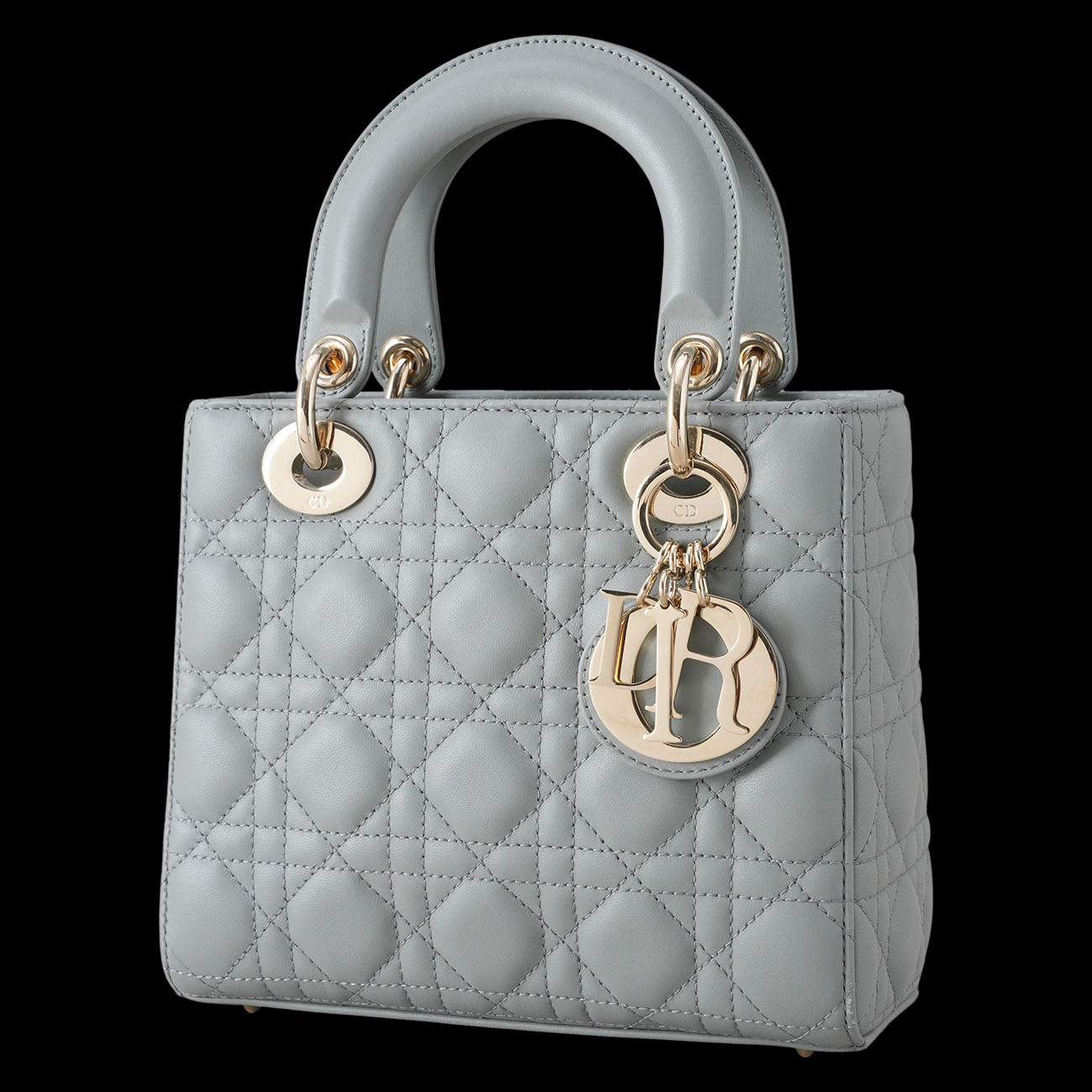 CHRISTIAN DIOR(USED)디올 레이디디올 스몰 스톤그레이